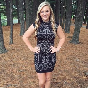 Black rhinestone dress